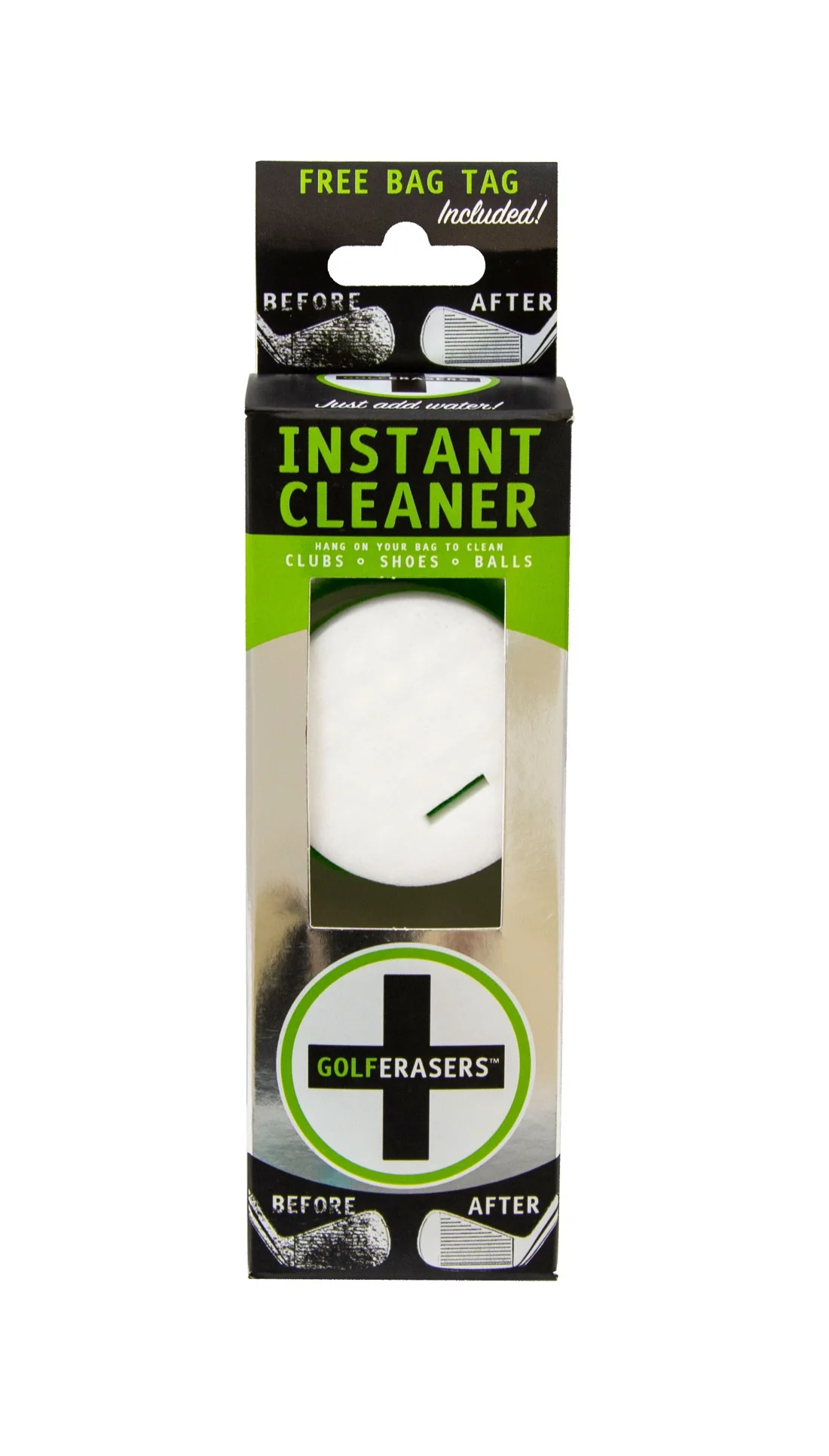 GolfErasers Instant Cleaner in its retail packaging